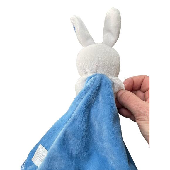 Prestige Baby Lovey Bunny Rabbit Security Blanket Plush Gingham Shower Gift 10" - Picture 11 of 14